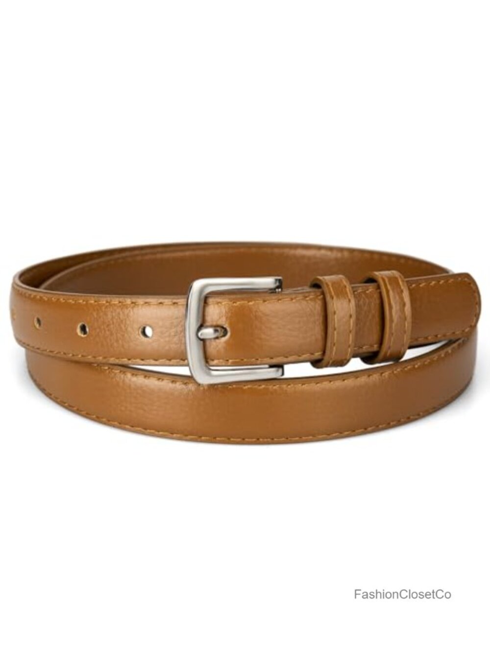 Women's Faux Leather Waist Belt Alloy Buckle Dress Jeans Pants